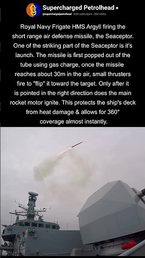 Royal Navy Frigate Launching Sea Ceptor missile