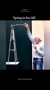161K views · 2K reactions | Spring in free fall. #physics #experiment #sciencefacts | Mr Tesla Physics | Facebook