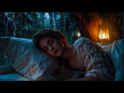 Sleep Deeply with Heavy Rain 🌧️ Cozy Cat Bedroom & Rain on Window Sounds