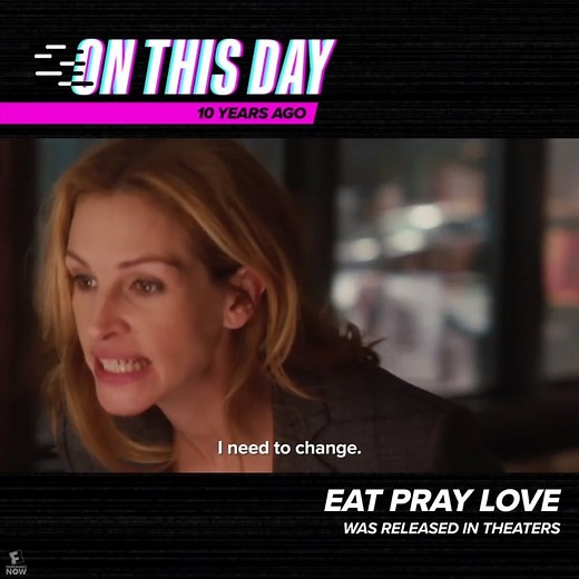 "I am not checking out. I need to change." On this day 10 years ago, 'Eat Pray Love' was released in theaters. | MOVIECLIPS