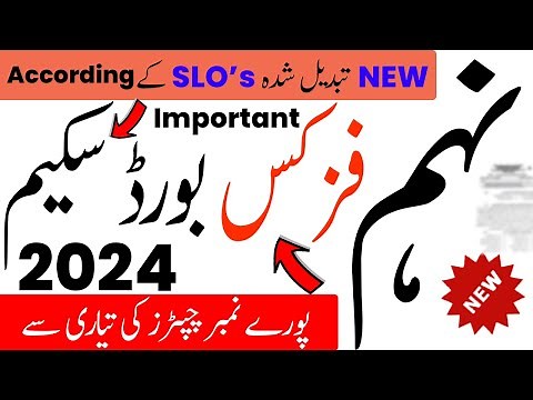 Physics Scheme 9th Class 2024 | 9th Class Physics Pairing Scheme 2024