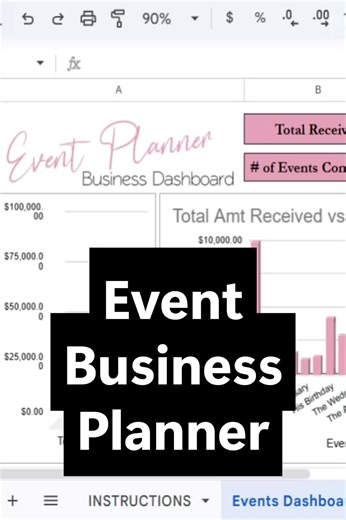 This event planning business template bundle helps you to stay organized while you plan events, manage clients, bookkeeping, mileage, social media marketing in this Google Sheet and Excel spreadsheet template so you can stay organized - perfect for a wedding planner, party planner, and balloon businesses. #eventplanner #eventdecor #eventing #eventstylist #eventsplanner #weddingplanner #weddingplanners #weddingplannerlife #partyplanner #partyplanning #eventplannerlife #eventplanninglife #partypla