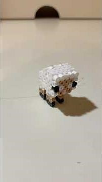 3D perler bead Minecraft baby sheep