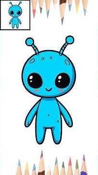 Como dibujar un ALIEN de forma fácil / How to draw an ALIEN easy way #drawing #dibujo #art #tutorial
