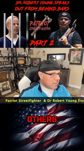 Part 12: 12.1.25 Patriot Streetfighter Dr. Robert Young Prison Interview, ALL Diseases Are Radiation and/or Chemical Poisoning Scott sits down for a second interview with Dr. Robert Young from Chino prison in California. Robert talks about the high vibration from his experience living in a cocoon. He again emphasizes the power and efficacy of the product that he helped perfect that eliminates the chemical radiation poisoning, because our bodies to go into a state of symptoms, resembling a diseas