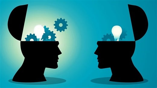 Between Two People Animation, Idea Sharing, Knowledge Transfer. Free Stock Video