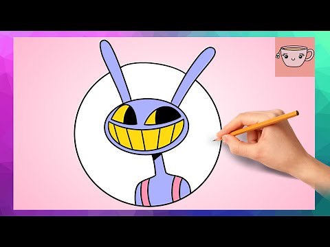 How To Draw Jax's Door Icon from The Amazing Digital Circus | Cute Easy Drawing Tutorial