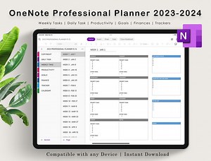 Onenote Digital Planner, Onenote Template, Project Planner Onenote, Project Management Onenote, Onenote Planner, Onenote Mac Template - Etsy
