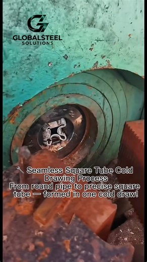 🔧 Seamless Square Tube Cold Drawing Process From round pipe to precise square tube — formed in one cold draw! 💎 High precision, superior strength, smooth finish 🔥 Discover the core technology of metal forming Key Specifications & Materials: · Materials: 20#, 45# Carbon Steel, Q345B Alloy Steel, 304, 316 Stainless Steel, etc. · Standards: Compliant with GB/T 3094, ASTM A500, ASTM A269, EN 10210, and other international standards. · Size Range: Outer dimensions from 10mm x 10mm to 250mm x 250mm