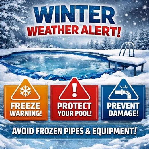 Sundial Pools on Instagram: "If you lose power while your Hayward system is in Freeze Protect mode, the protection stops immediately. Because the pump relies on moving water to prevent ice from forming, still water in your pipes and equipment will begin to freeze and expand, which can crack your pump housing, filter, heater, and PVC lines. If you are facing a power outage during a deep freeze, you must act quickly to manually drain the system. Here is your emergency checklist: 1. Cut the Power (