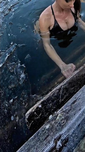 Ice Bath Through Cracked Lake Ice | Cold Exposure