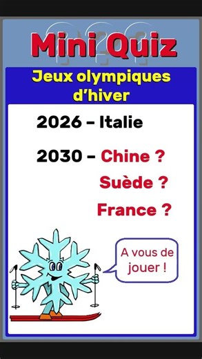 Mini Quiz 016 – Sport – Jeux Olympiques d’hiver #quiz #sport
