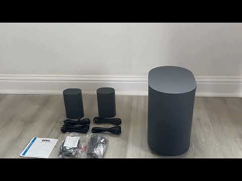 Onn 5.1.2 Soundbar with Dolby Atmos,Wireless Subwoofer and True Wireless Satellite Speakers, 42"