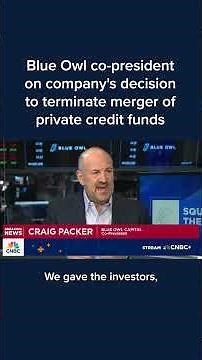 Blue Owl co-president on company's decision to terminate merger of private credit funds