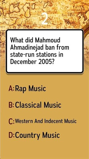 Mahmoud Ahmadinejad banned what from state-run stations in December 2005?