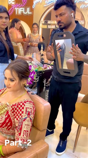 Ankit Katariya Hairstyless on Instagram: "Part 2 bridal hairstyle tutorial by katariya @ankit_katariya_7 @ankit_katariya_hairstyless #ankitkatariyahairstyless #reel #instamood"