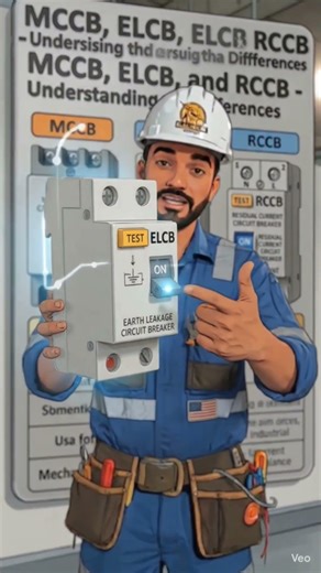 MCCB, ELCB और RCCB में क्या अंतर है? #Mccb #ELCB #RCCB #electrical ##automation #PLCWiring #Electric