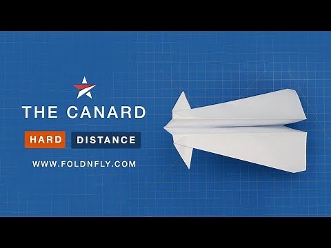 ✈ Paper Airplane Designed to Fly for a Long Time - The Canard - Fold 'N Fly