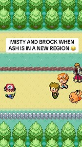 Misty and Brock when ash is in a new region 😂 #pokemon #pokémon #ashketchum #pikachu #nintendo | Officialgumbino