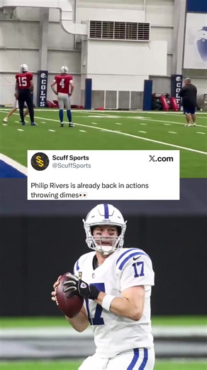 Philip Rivers is already back to practicing and throwing dimes for the Colts👀 #colts #football #nfl