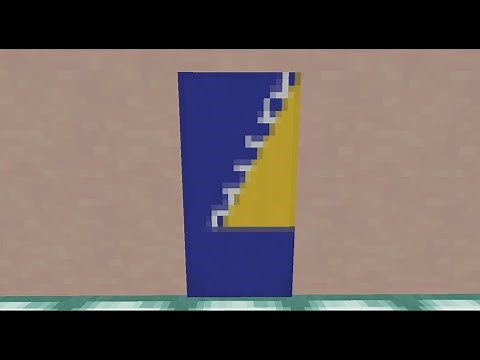 Minecraft | How to make a Bosnia And Herzegovina Flag Banner