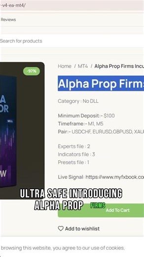 Alpha Prop Firms Incubator EA MT4 | FTMO & Prop Firm Ready 💹