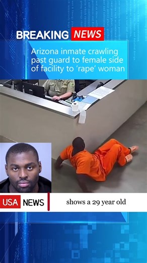 443K views · 901 reactions | Arizona Inmate Crawls Past Guard in Shocking Escape Attempt Watch full video here https://brightmomments.com/2025/10/04/arizona-inmate-crawls-past-guard-in-shocking-escape-attempt/ | Police Blog | Facebook