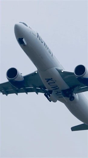 Kuwait Airways Airbus A330 NEO take off Amsterdam Schiphol #a330neo #takeoff #schiphol