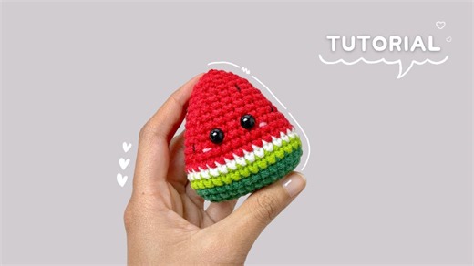 Crochet watermelon tutorial | Beginner-friendly DIY amigurumi