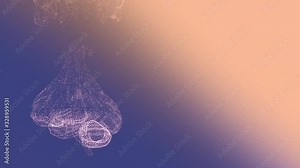 3D animation of brain neurons ruining, causing mental illness personality disorder.