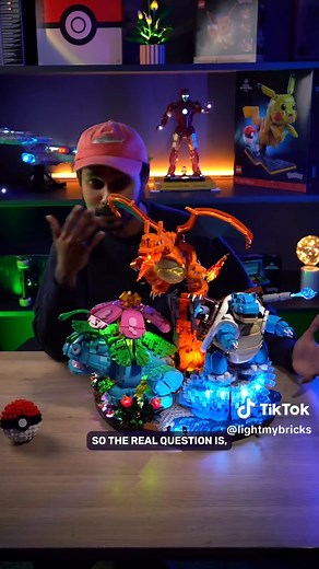 Epic Kanto Pokémon Battle Display with LEGO Lights
