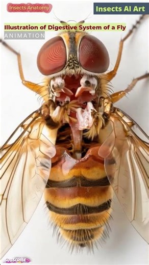 Microscopic Mosquito Digestive System Animation | Insects AI Art | 08