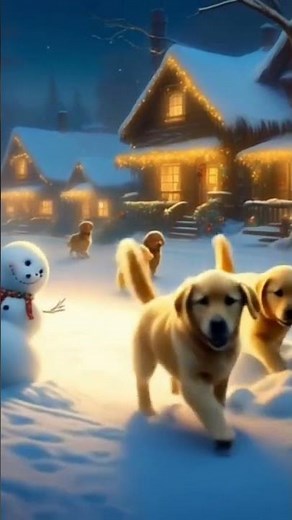 cute baby golden retrievers playing around