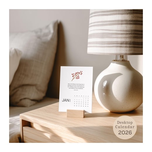 2026 Watercolor Scripture Verses Desk Calendar, Custom Illustrated Monthly Bible Verse Cards, Digital Download Stationery Office Decor Gift - Etsy