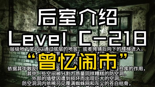 【Backrooms 后室】Level C-218 - “曾忆闹市” 【介绍】