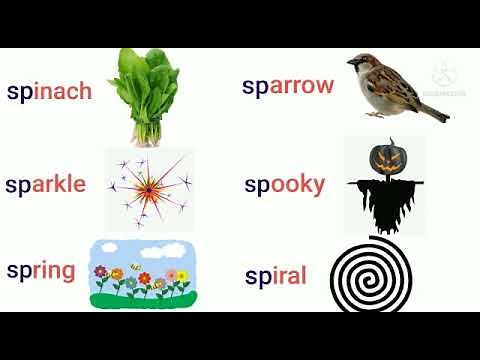 sp words / Consonant blends / Initial blends sp words / Learn Phonics for Kids / Vowel for kids