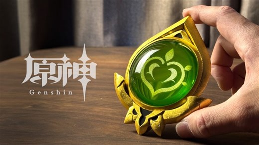 用环氧树脂制作【原神】“须弥·草元素神之眼”，作者：Kazushi making
