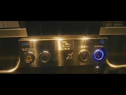 Sweden, Stockholm, Blåsut Subway Station, Hissgruppen Sverige AB elevator