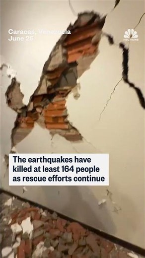 Venezuela earthquake survivor shows the damage to her home
