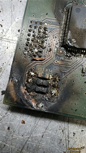 Burnt PCB Before Repair 😱 | Can This Be Fixed? #shorts #smartphone #mobilerepairing #pcb #repair