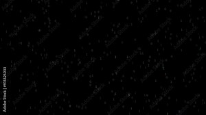 Binary Code of Green Ones and Zeros Falling Vertically on a Black Screen, Representing Digital Data Stream.