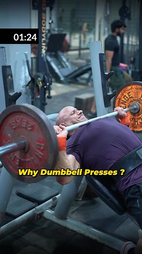 ‏‎Why dumbell presses ? Understand the real benefits behind dumbell presses & right execution of dumbell press to achieve these benefits. #thegym #dronacharyathegym #dumbellpress #barbellpress #benchpress #ﬁtness #bodybuilding #powerlifting #workout #training #insta #reel #virals #mukeshgahlot‎‏ الجزء ‏2‏ | Fitness club