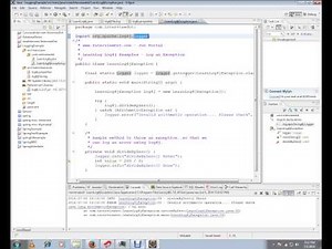 LOG AN EXCEPTION USING LOG4J EXAMPLE DEMO