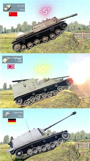 Sturer Emil vs SU 152 vs Ho Ri - Gun Depression