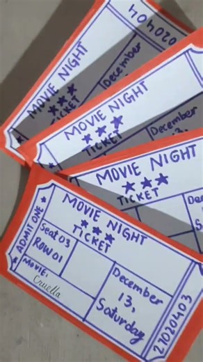 diy movie ticket #trending #diy #movie #ticket #trend #craft #drawing