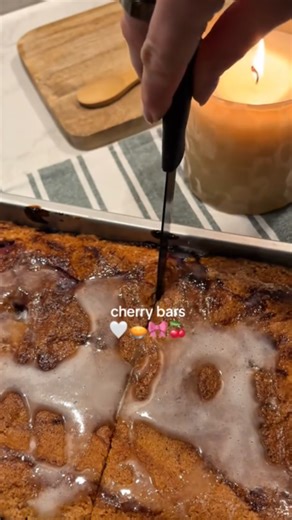 Soft, sweet cherry bars perfect for any occasion