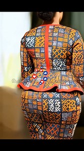 Tribal Print Peplum Suit 🔥 #africanfashion #viralvideoシ | African Print Designer's
