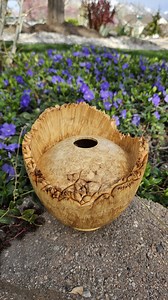 Maple Burl Live Edge Hollow Form Vase - Etsy