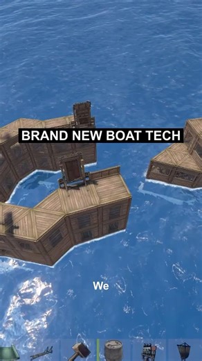 A brand new way to connect boats in Rust! #rust #shorts #gaming #playrust
