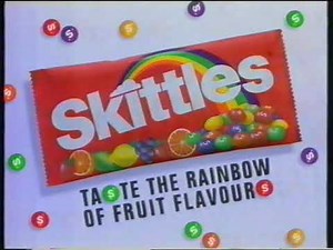 Skittles advert - Broadcast 1993 (UK)